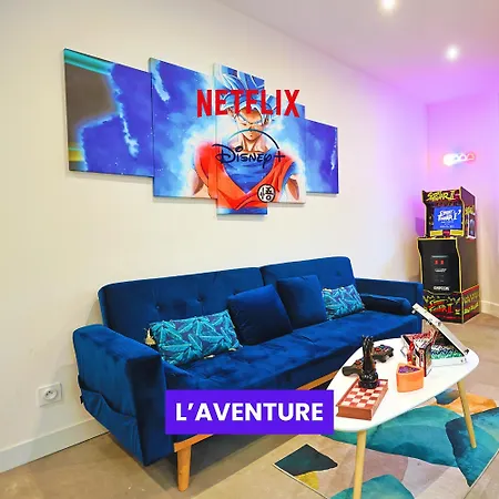 Appartement Ideal Pour Professionnels & Familles - Travail & Loisirs - Borne Arcade - Billard - Jeux Video - Wifi Fibre - Netflix & - Experience Unique - Jeu Bonus Offert !